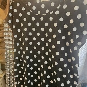 Black and White Polka Dot Top